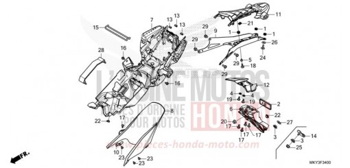 KOTFLUEGEL, HINTEN CB650RAN de 2022